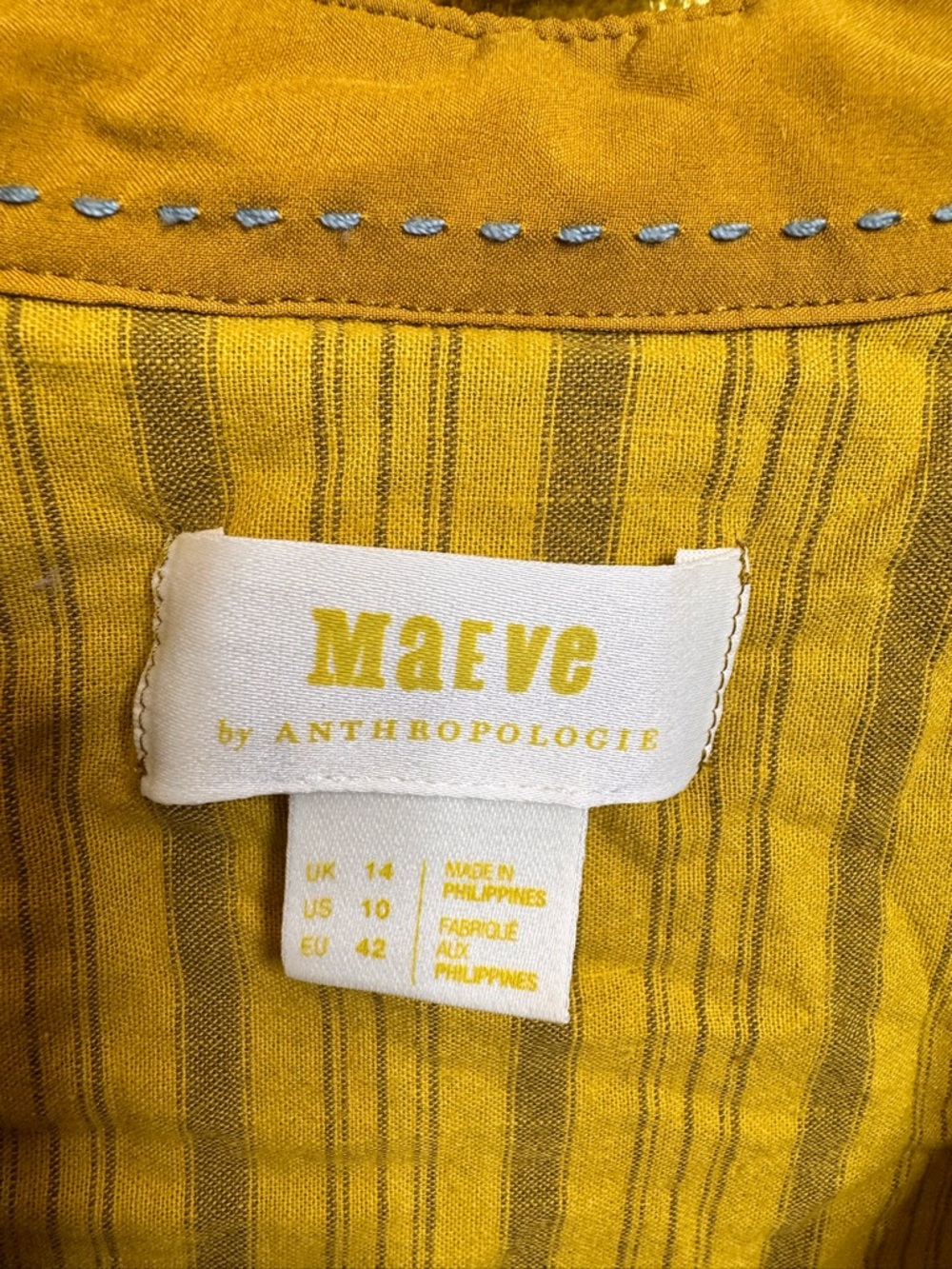 Maeve Golden Velvet Button-Down Top - Picture 3 of 3
